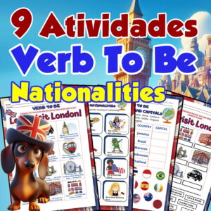 VERB TO BE NATIONALITIES - 9 ATIVIDADES