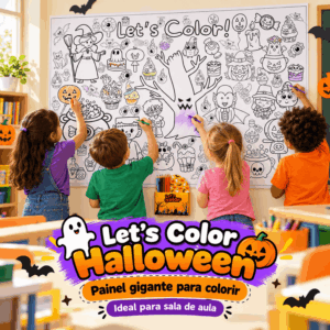 PAINEL DE COLORIR HALLOWEEN